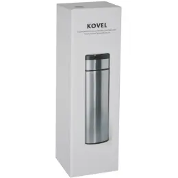 Kovel Giftology Double Walled Insulated Flask with Temperature Lid Silver Gift Box